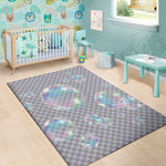 Colorful Soap Bubble Print Area Rug