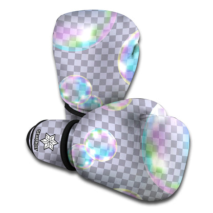Colorful Soap Bubble Print Boxing Gloves
