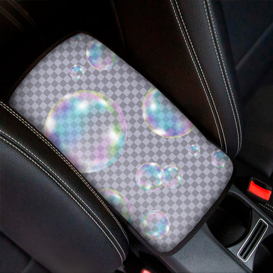 Colorful Soap Bubble Print Car Center Console Cover