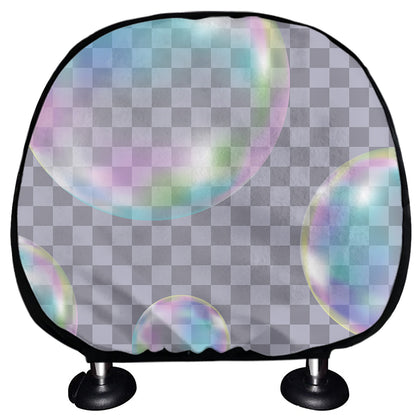 Colorful Soap Bubble Print Car Headrest Covers