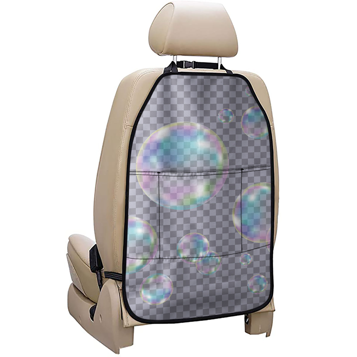 Colorful Soap Bubble Print Car Seat Organizers