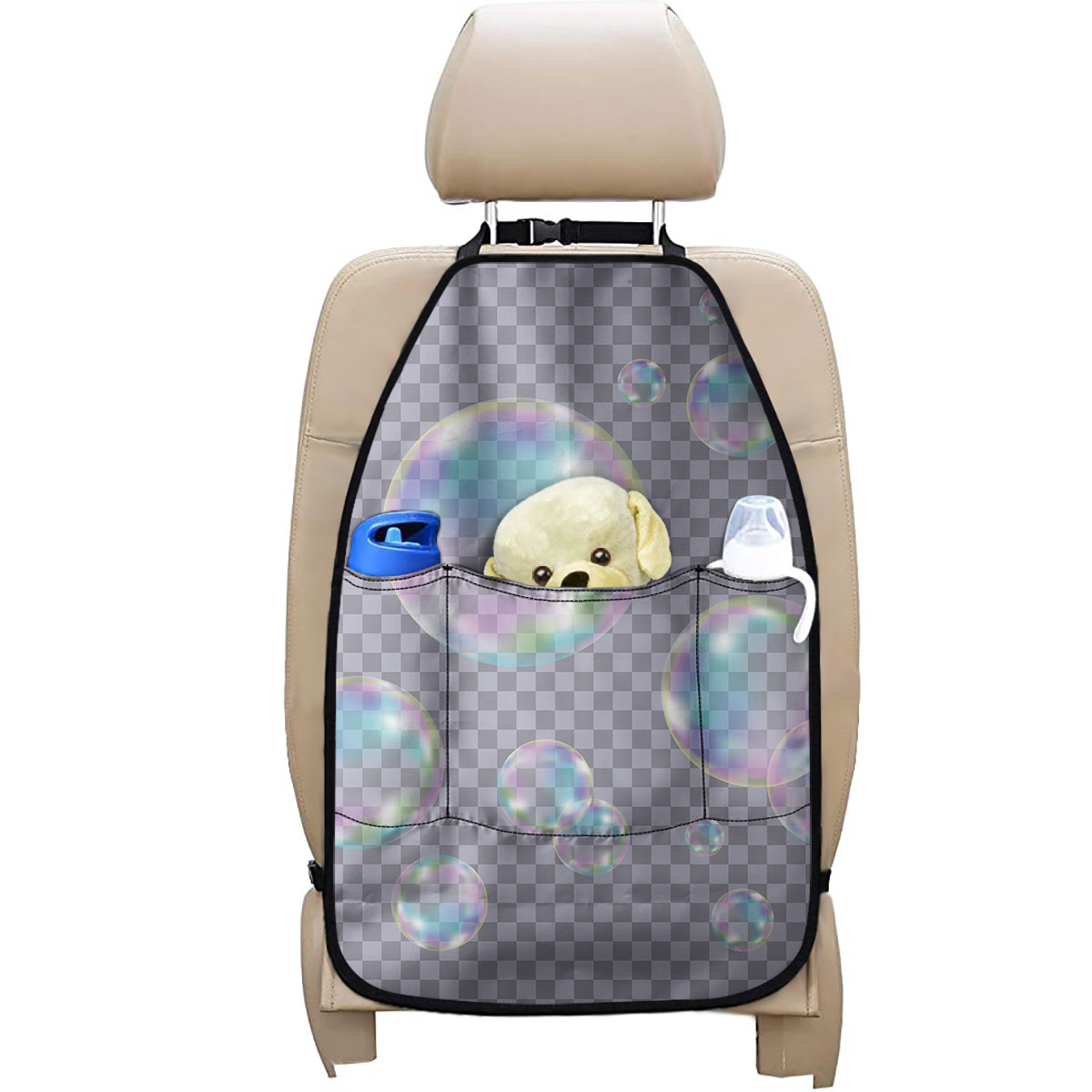 Colorful Soap Bubble Print Car Seat Organizers