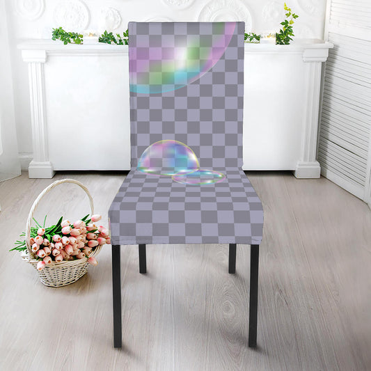 Colorful Soap Bubble Print Dining Chair Slipcover