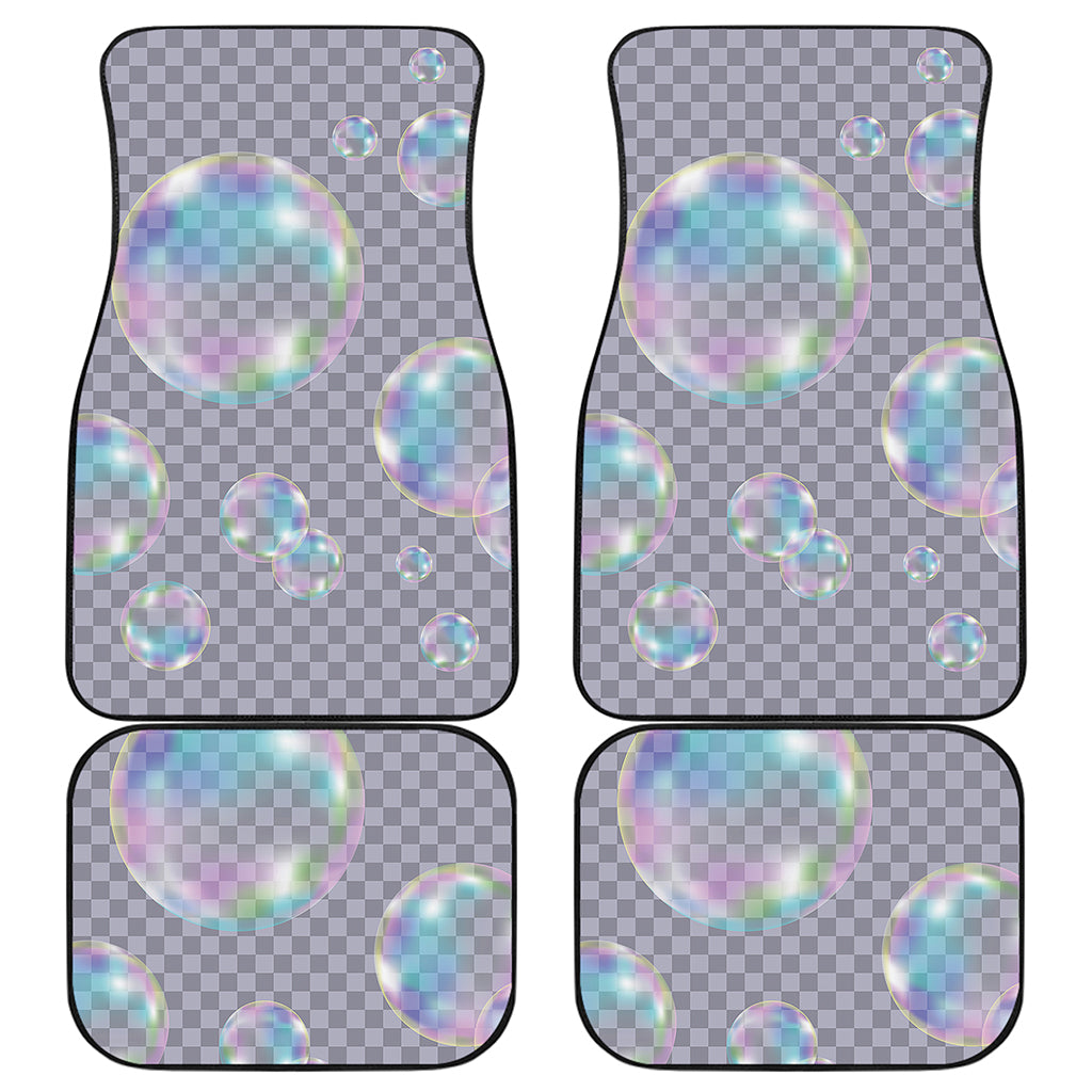 Colorful Soap Bubble Print Front and Back Car Floor Mats