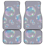 Colorful Soap Bubble Print Front and Back Car Floor Mats