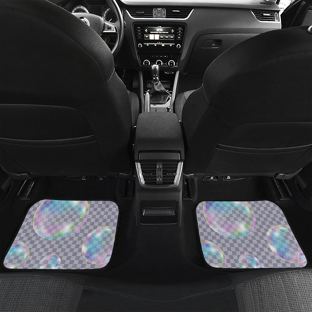 Colorful Soap Bubble Print Front and Back Car Floor Mats