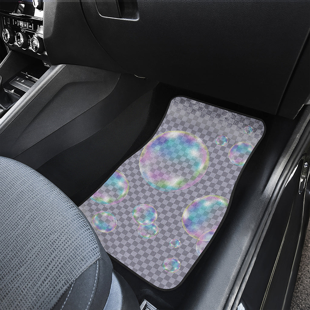 Colorful Soap Bubble Print Front and Back Car Floor Mats