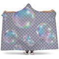 Colorful Soap Bubble Print Hooded Blanket