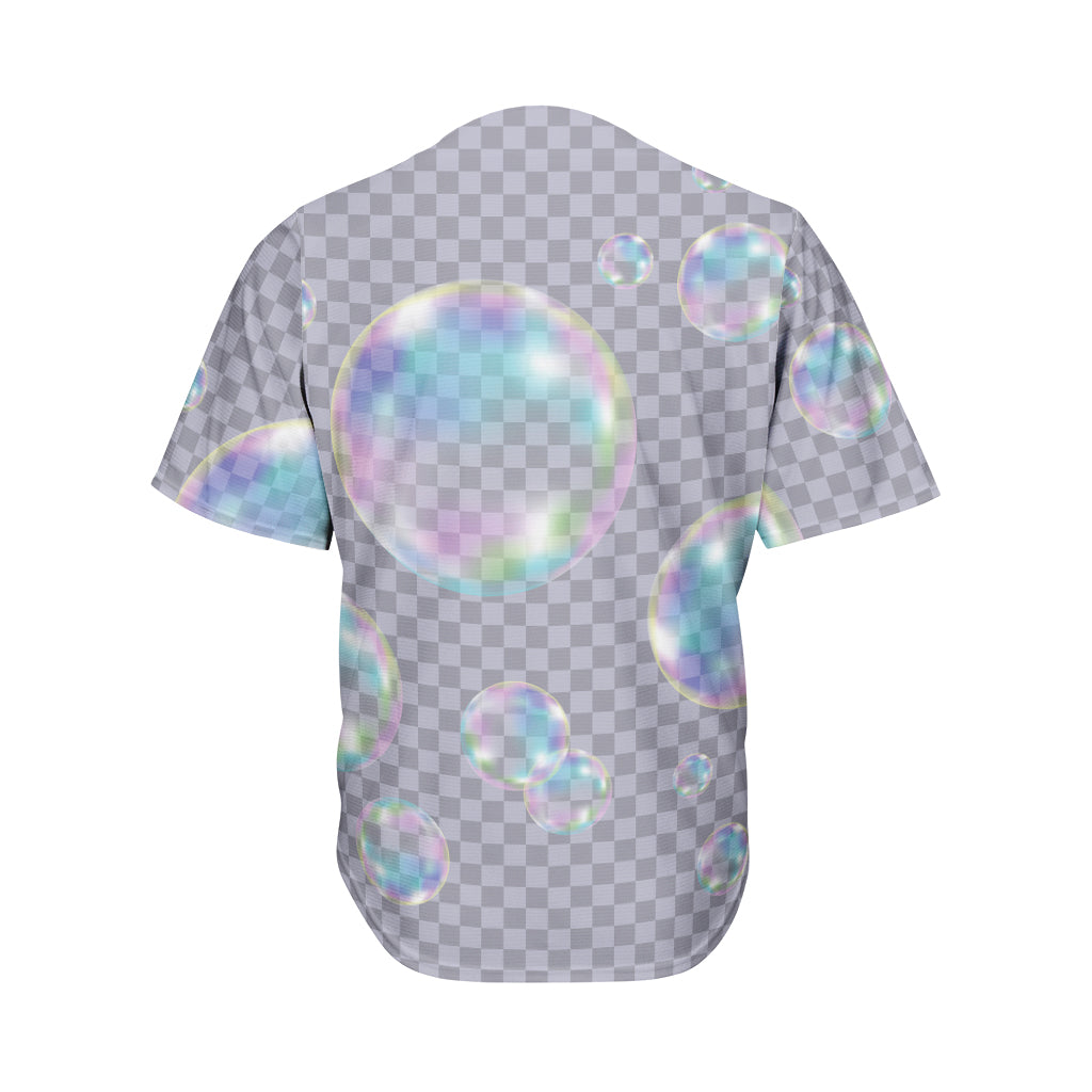 Colorful Soap Bubble Print Men's Baseball Jersey
