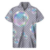 Colorful Soap Bubble Print Men's Short Sleeve Shirt