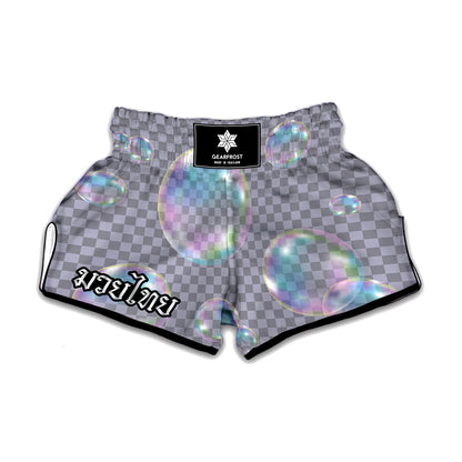 Colorful Soap Bubble Print Muay Thai Boxing Shorts