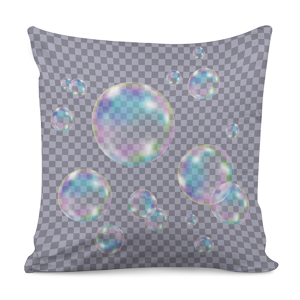Colorful Soap Bubble Print Pillow Cover