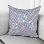 Colorful Soap Bubble Print Pillow Cover