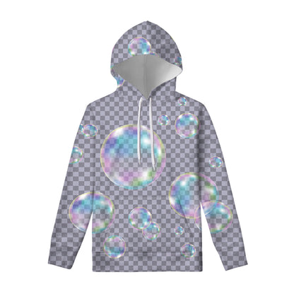 Colorful Soap Bubble Print Pullover Hoodie