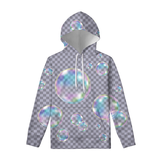 Colorful Soap Bubble Print Pullover Hoodie