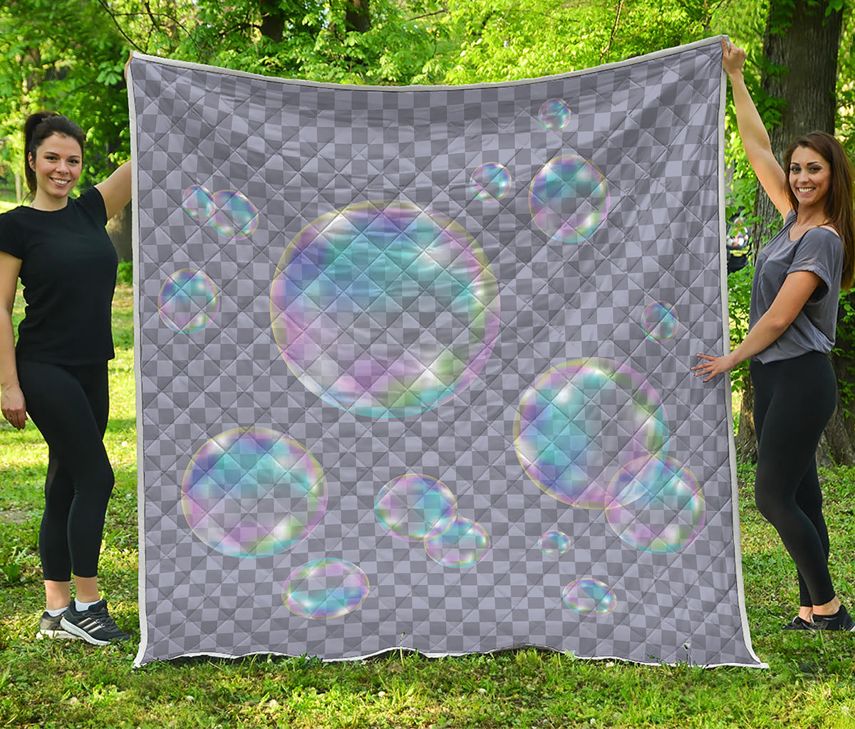 Colorful Soap Bubble Print Quilt