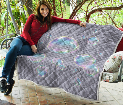 Colorful Soap Bubble Print Quilt