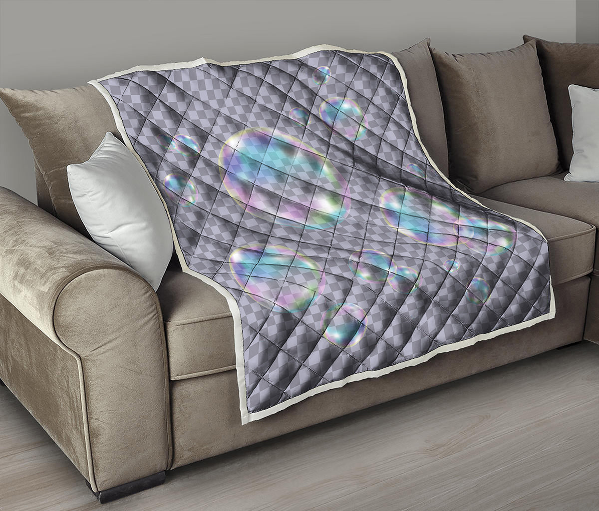 Colorful Soap Bubble Print Quilt