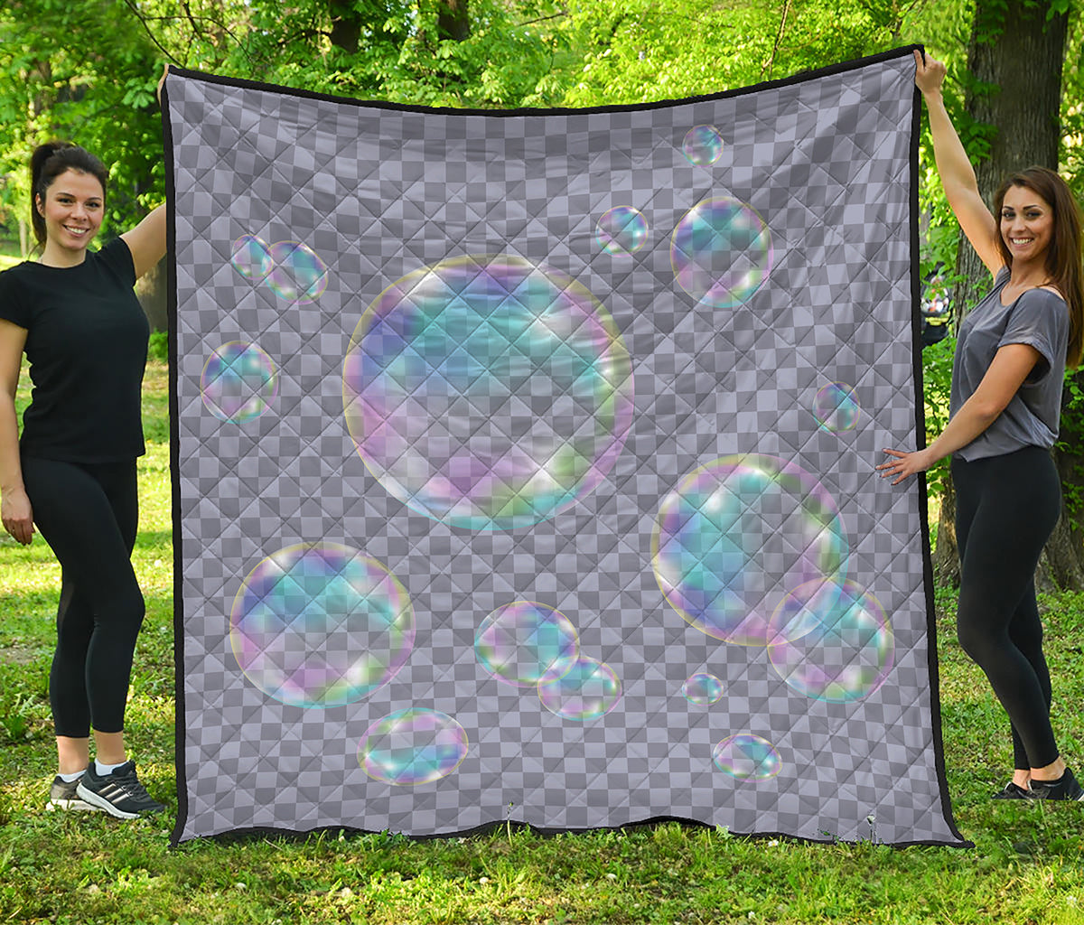 Colorful Soap Bubble Print Quilt