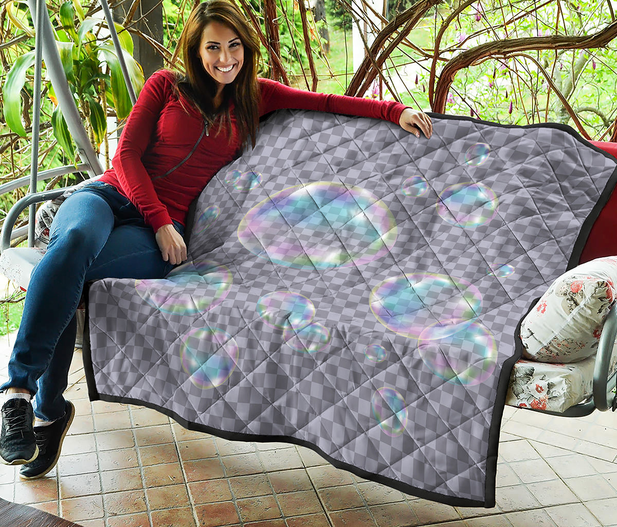 Colorful Soap Bubble Print Quilt