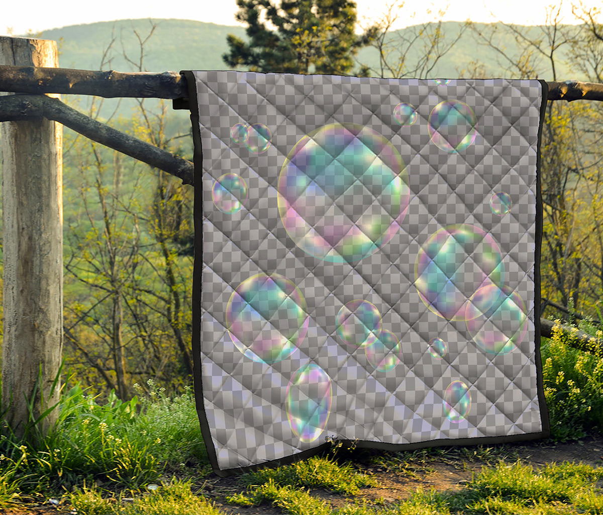 Colorful Soap Bubble Print Quilt