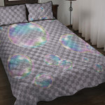 Colorful Soap Bubble Print Quilt Bed Set