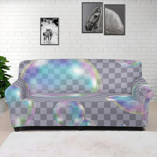 Colorful Soap Bubble Print Sofa Cover
