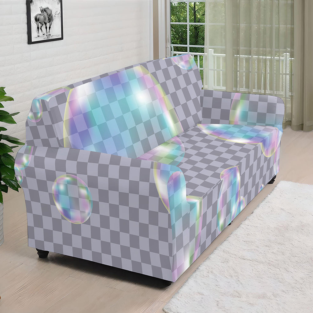 Colorful Soap Bubble Print Sofa Cover