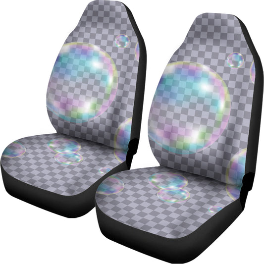 Colorful Soap Bubble Print Universal Fit Car Seat Covers