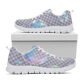 Colorful Soap Bubble Print White Running Shoes