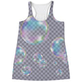 Colorful Soap Bubble Print Women's Racerback Tank Top