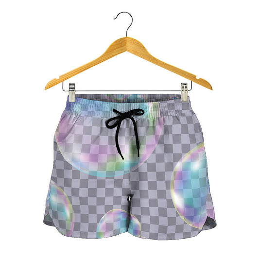 Colorful Soap Bubble Print Women's Shorts