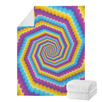 Colorful Spiral Illusion Print Blanket