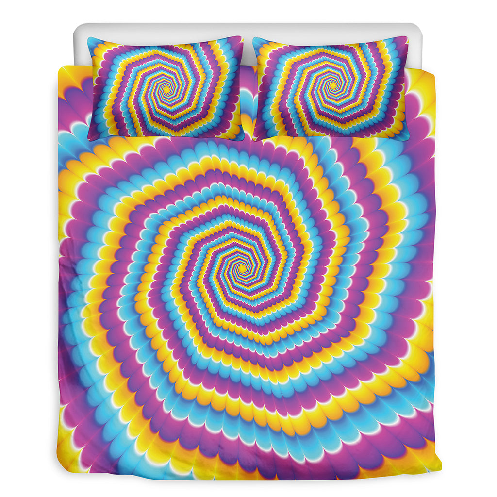 Colorful Spiral Illusion Print Duvet Cover Bedding Set
