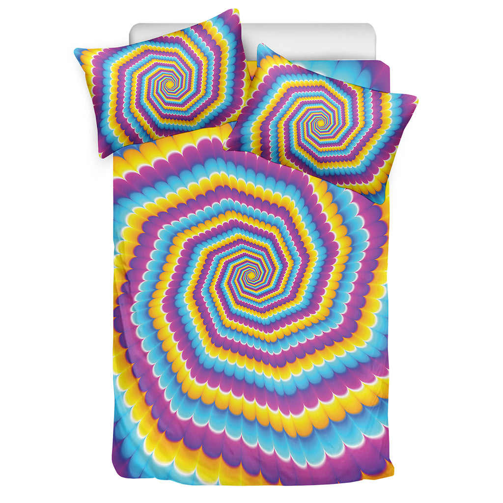 Colorful Spiral Illusion Print Duvet Cover Bedding Set