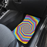 Colorful Spiral Illusion Print Front Car Floor Mats