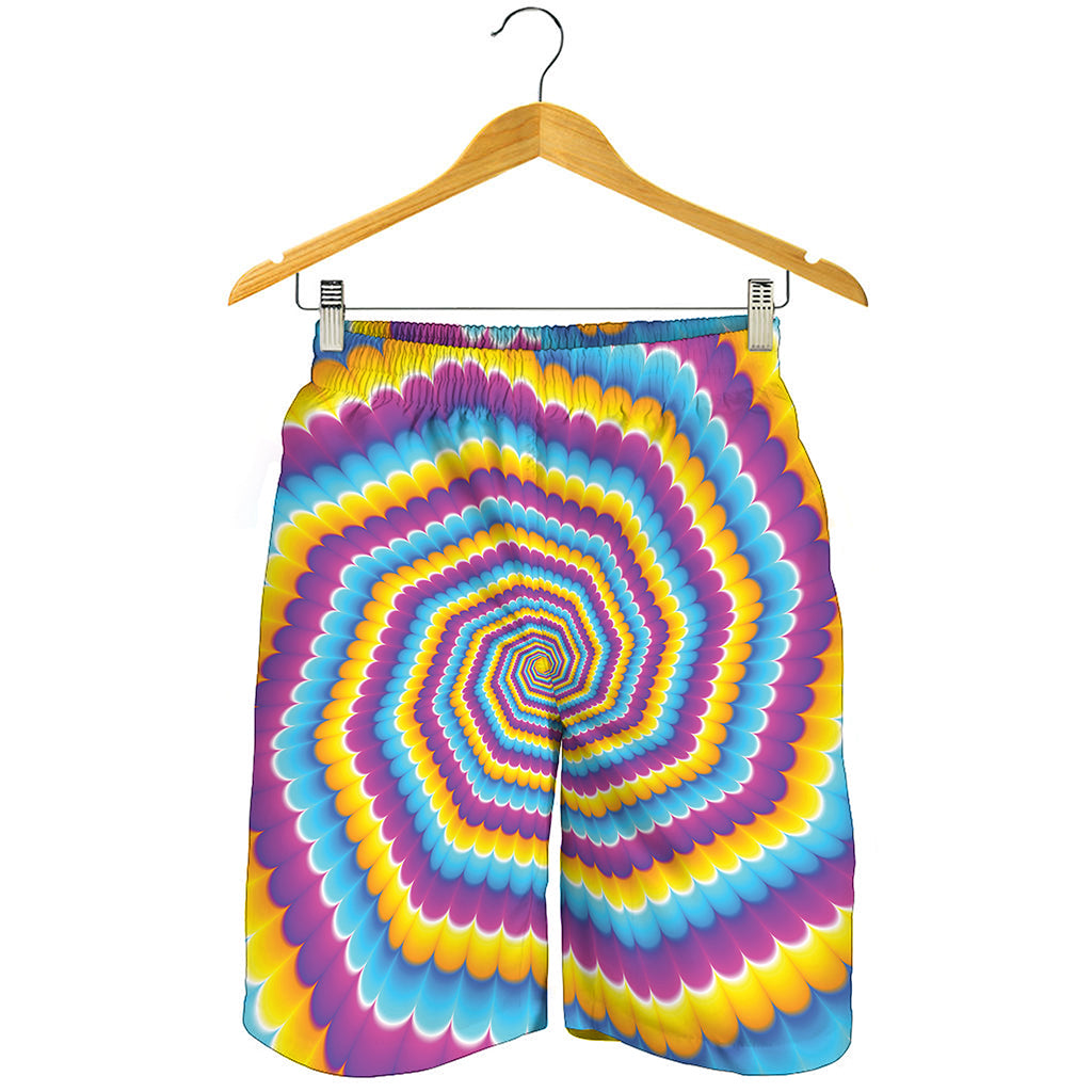 Colorful Spiral Illusion Print Men's Shorts