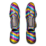 Colorful Spiral Illusion Print Muay Thai Shin Guard