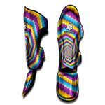 Colorful Spiral Illusion Print Muay Thai Shin Guard
