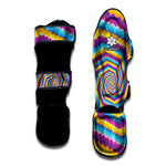 Colorful Spiral Illusion Print Muay Thai Shin Guard