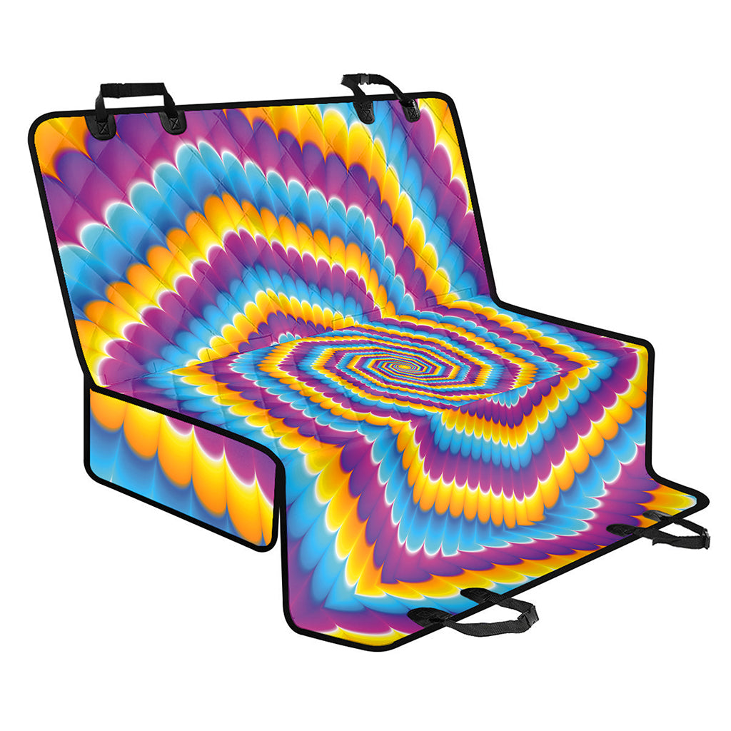 Colorful Spiral Illusion Print Pet Car Back Seat Cover