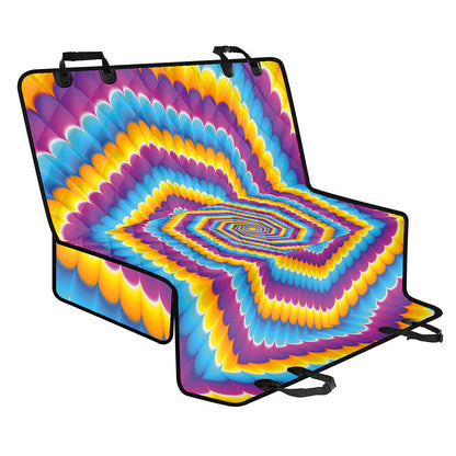 Colorful Spiral Illusion Print Pet Car Back Seat Cover