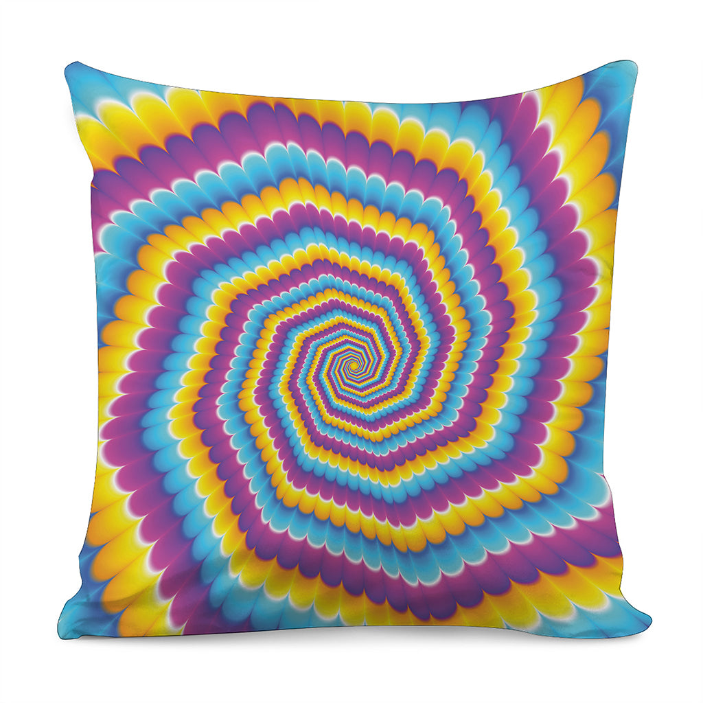 Colorful Spiral Illusion Print Pillow Cover