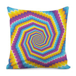 Colorful Spiral Illusion Print Pillow Cover
