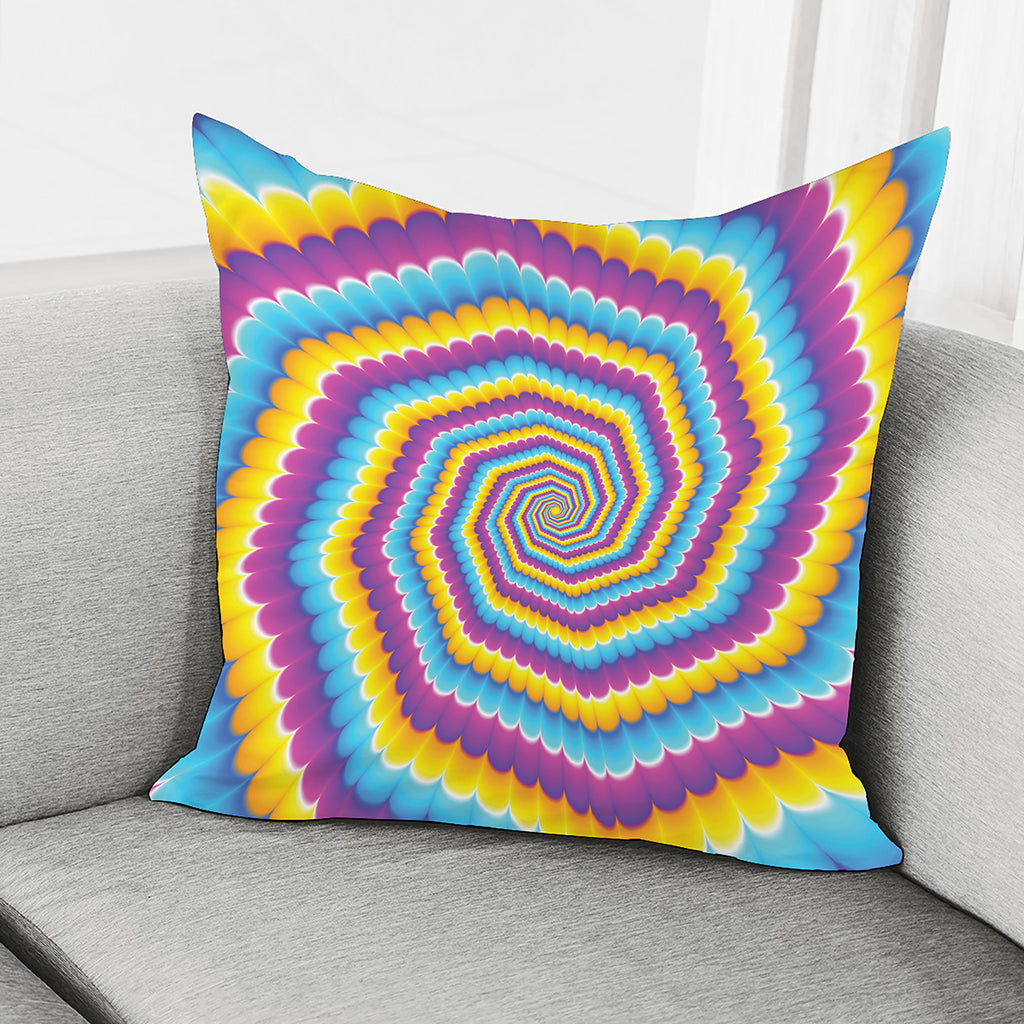 Colorful Spiral Illusion Print Pillow Cover