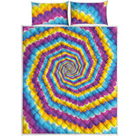 Colorful Spiral Illusion Print Quilt Bed Set