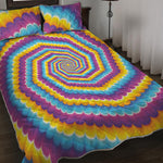 Colorful Spiral Illusion Print Quilt Bed Set