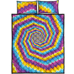 Colorful Spiral Illusion Print Quilt Bed Set