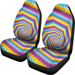 Colorful Spiral Illusion Print Universal Fit Car Seat Covers