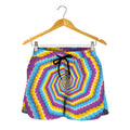 Colorful Spiral Illusion Print Women's Shorts
